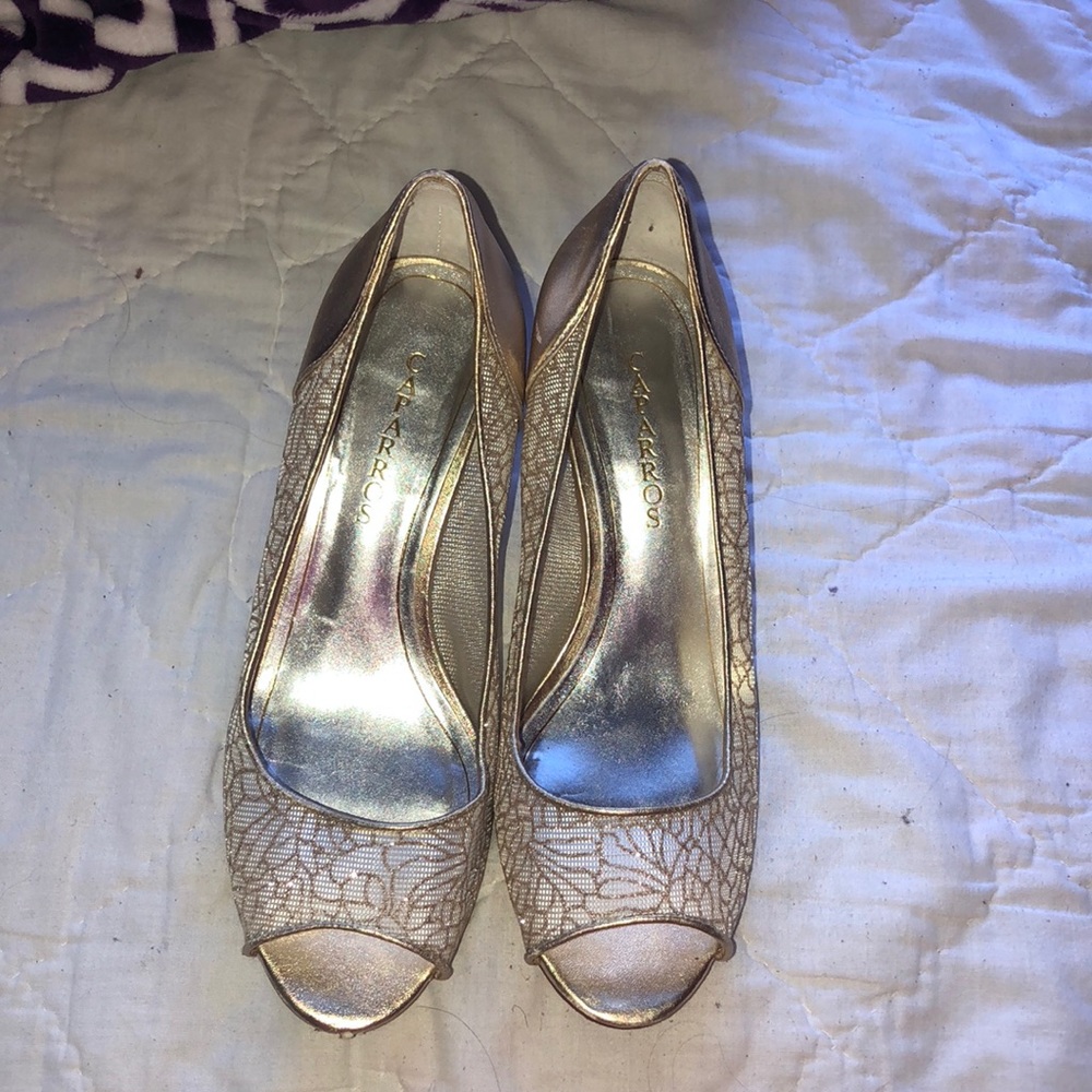 Caparros Gold Heels